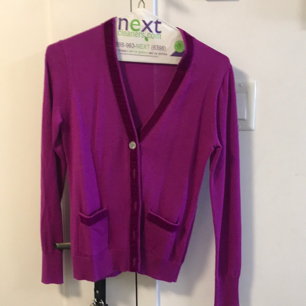 Purple j crew sweater